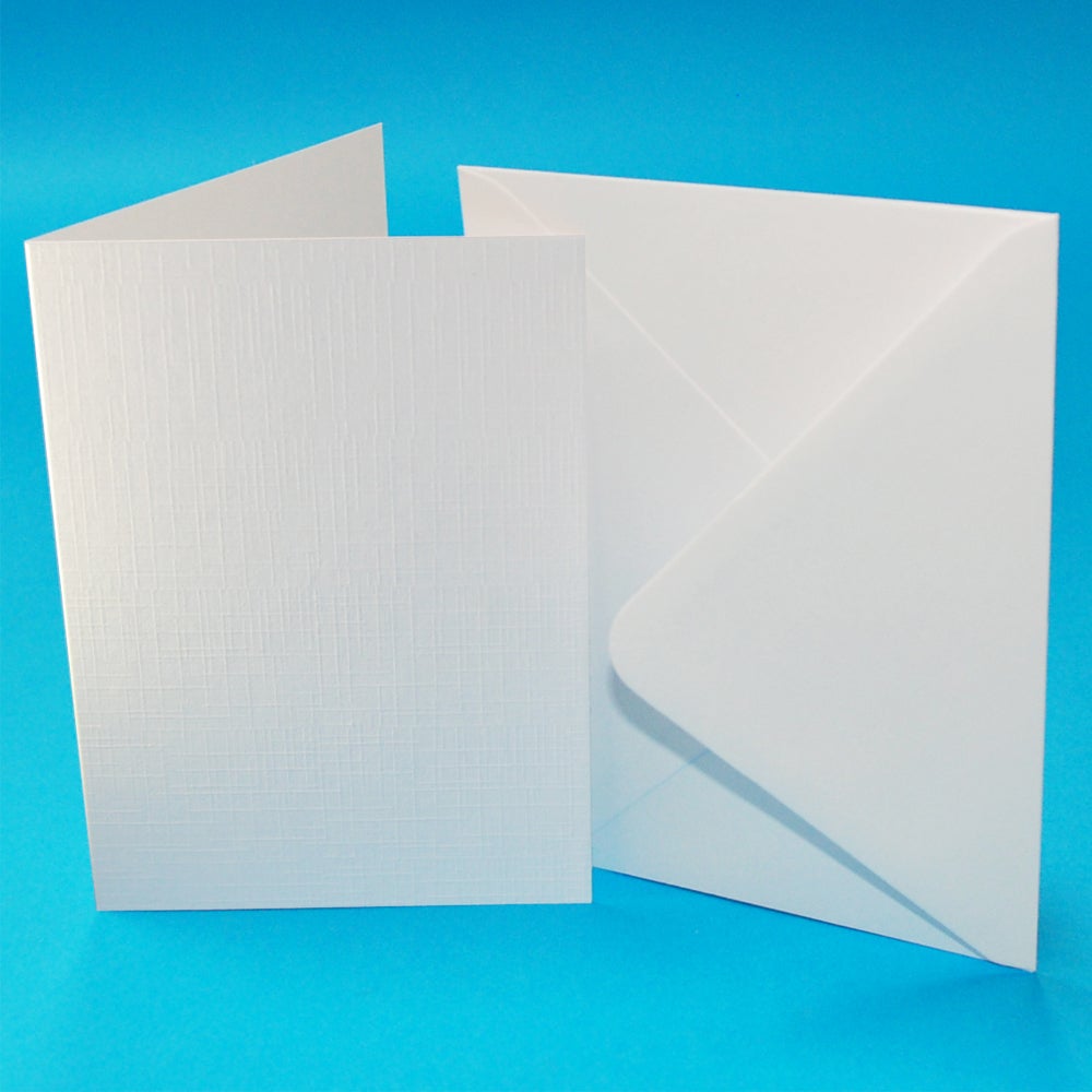 C6 White Linen Cards & Envelopes Valley Craft Ltd